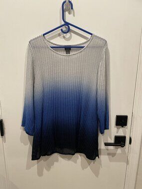 Chico's Traveler's Ombre Drip Dye Knit Tunic Top - Size 3 or XL - Retail $98